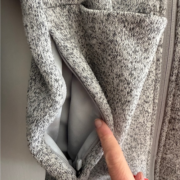 Figs On-Shift Sweater Knit Women's Gray Fleece Jacket $98 sz XL zip scrubs - Picture 7 of 12